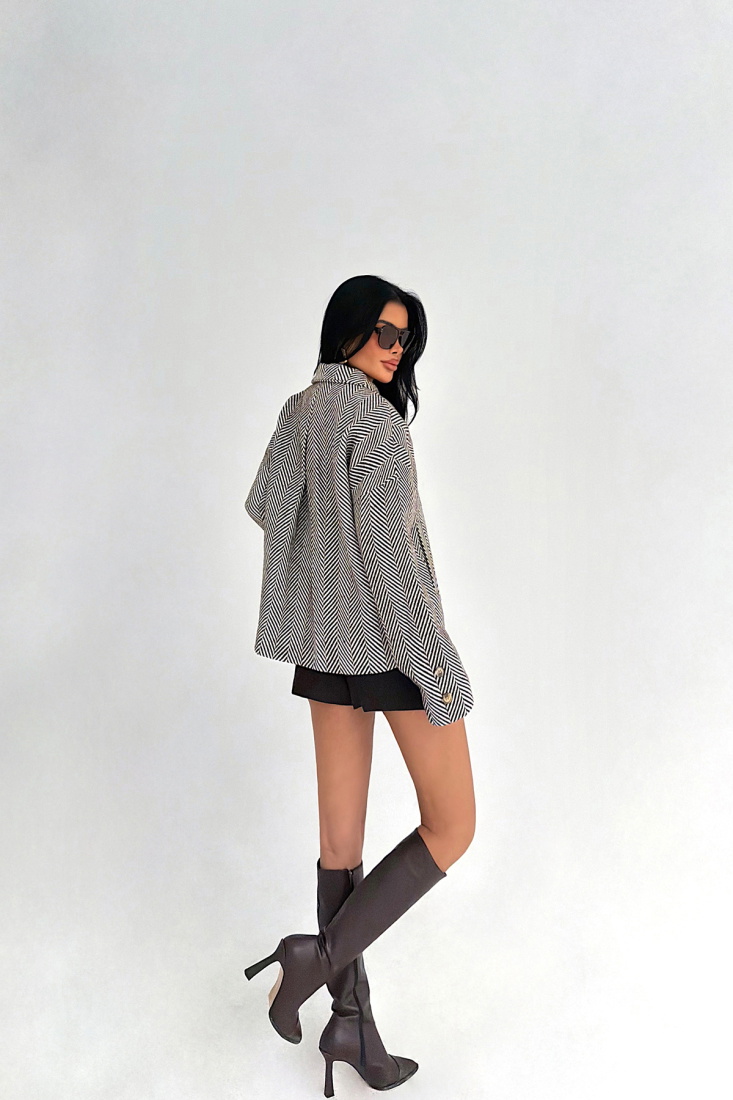 Kahverengi Vehla Kaşe Ceket ATE-3860 - EYYO