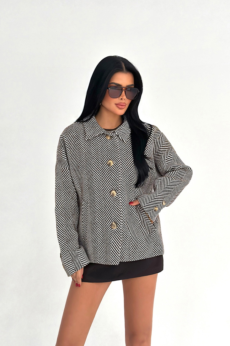 Kahverengi Vehla Kaşe Ceket ATE-3860 - EYYO