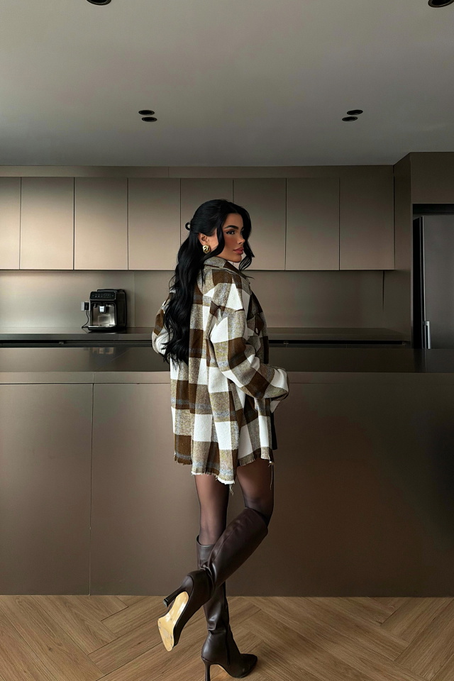 Kahverengi Gorgonia Gömlek ATE-4247 - 4