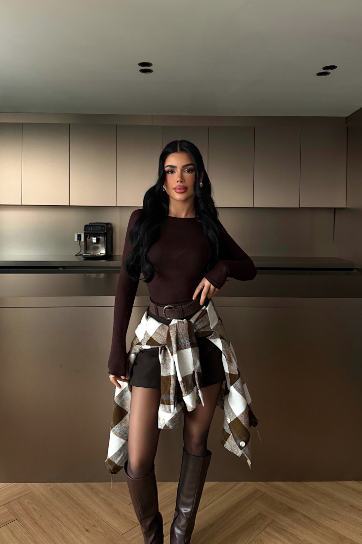 Kahverengi Gorgonia Gömlek ATE-4247 - EYYO