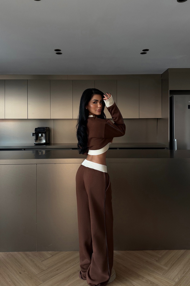 Kahverengi Quill Eşofman Takımı ATE-4081 - 4