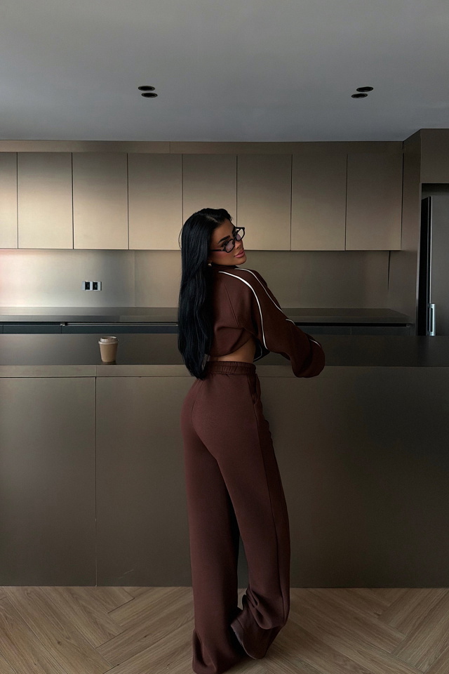 Kahverengi Selita Eşofman Takım ATE-3830 - 4