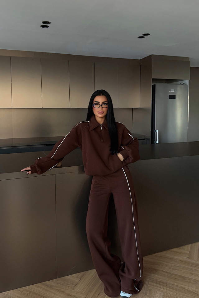 Kahverengi Selita Eşofman Takım ATE-3830 - 2