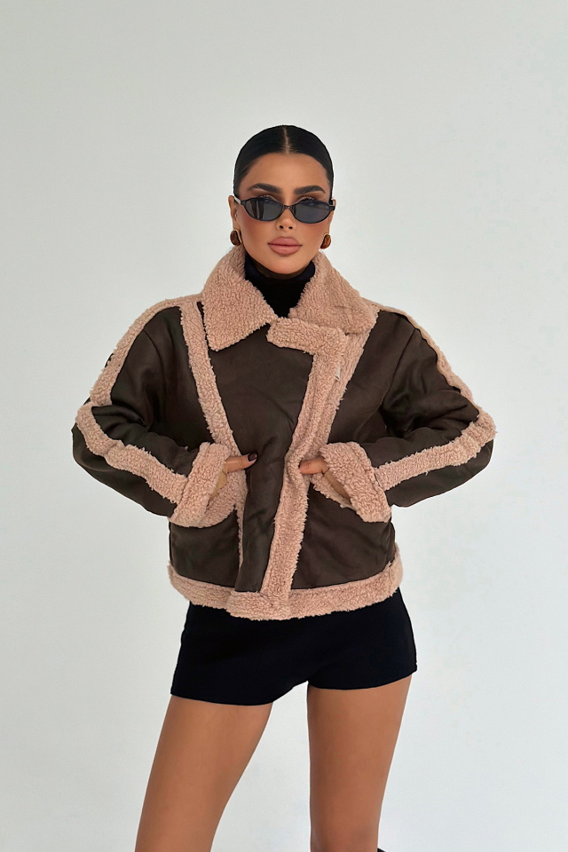 Kahverengi Nimphia Ceket ATE-3793 - 1