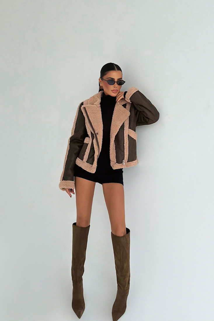 Kahverengi Nimphia Ceket ATE-3793 - EYYO