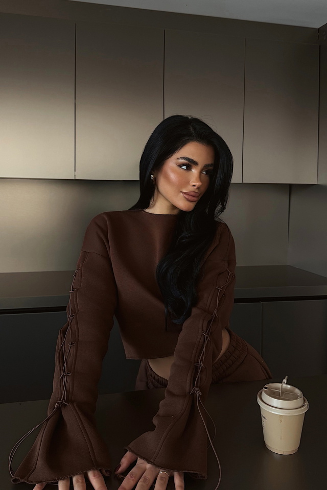 Kahverengi Masego Eşofman Takımı ATE-4093 - 4