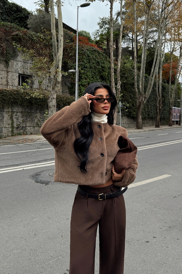 Kahverengi Anamika Yumoş Ceket ATE-1931 - 3