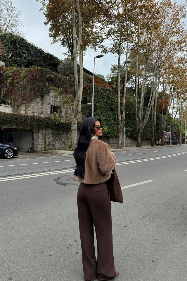 Kahverengi Anamika Yumoş Ceket ATE-1931 - 7