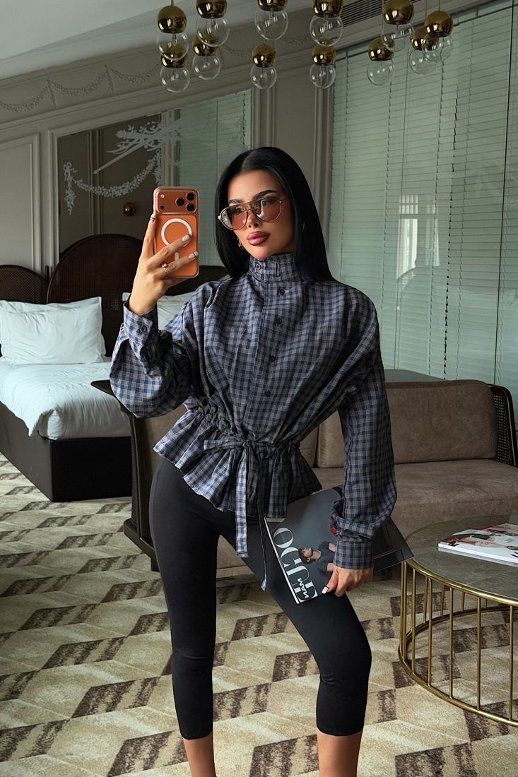 Kahverengi Düğme Detay Gömlek ATE-5047 - EYYO