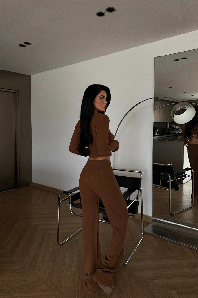 Kahverengi Octavia Triko Takım ATE-4439 - 4