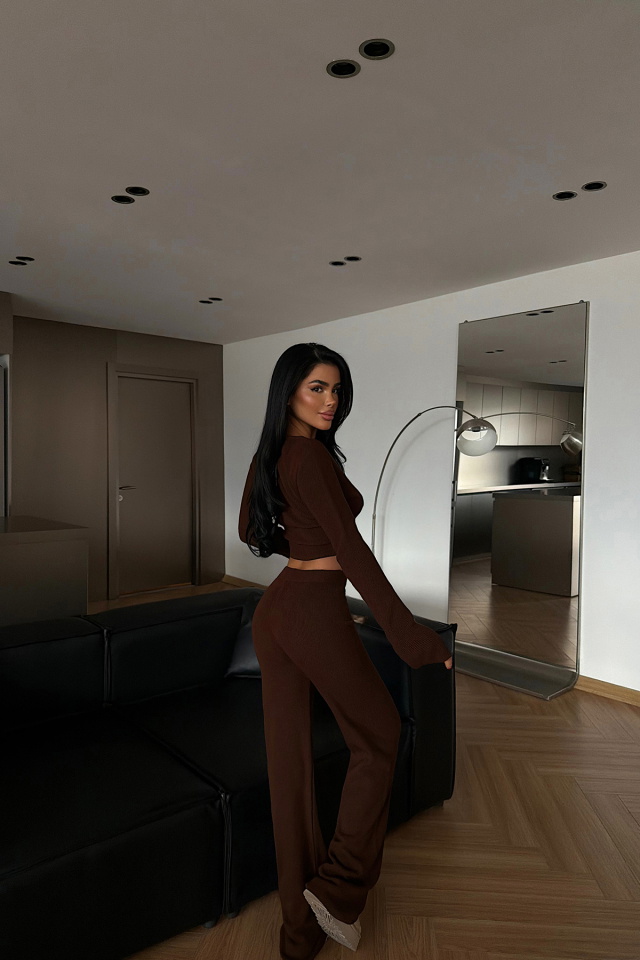 Kahverengi Octavia Triko Takım ATE-4439 - 4