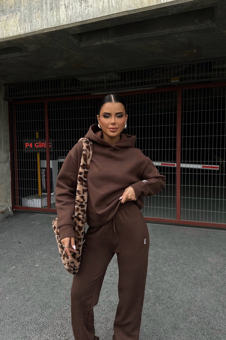 Kahverengi SAVANNAH Eşofman Takım ATE-0337 - EYYO