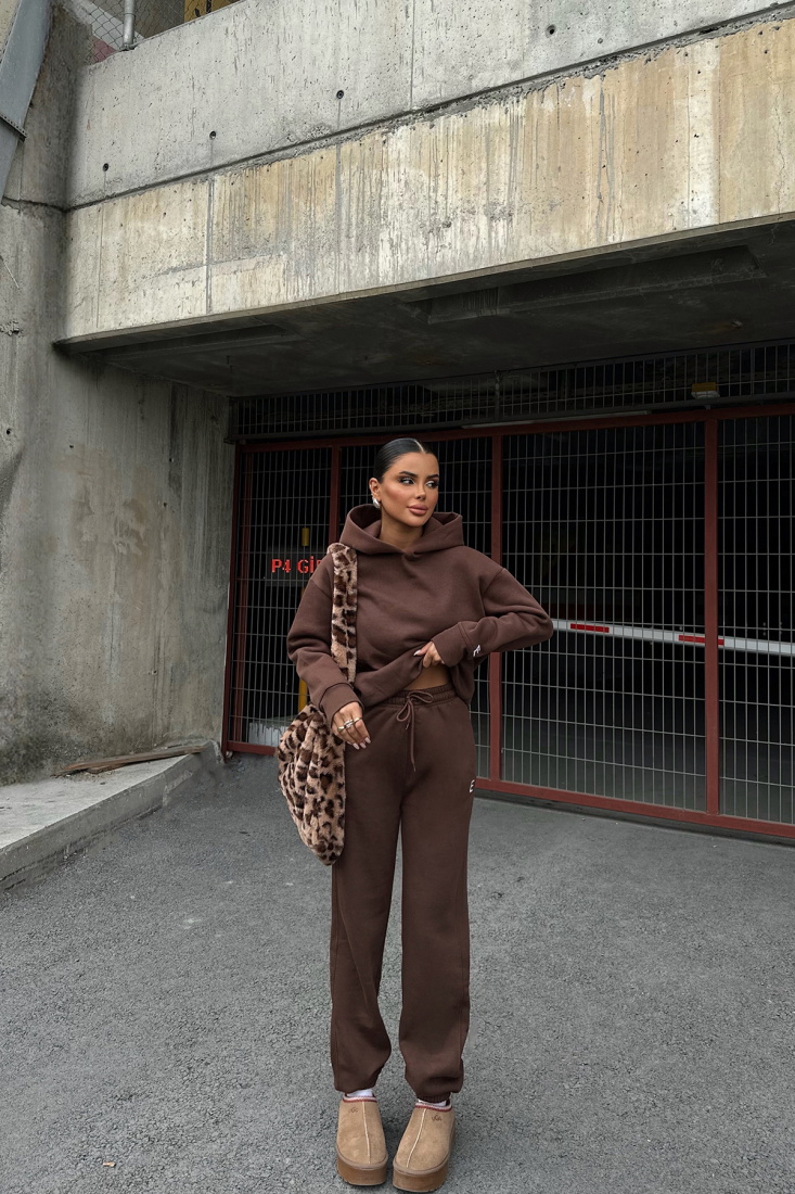 Kahverengi SAVANNAH Eşofman Takım ATE-0337 - EYYO