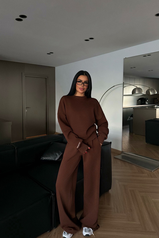 Kahverengi Manifest Eşofman Takımı ATE-4167 - 1