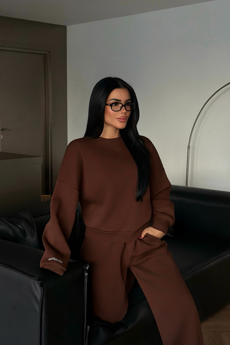 Kahverengi Manifest Eşofman Takımı ATE-4167 - EYYO