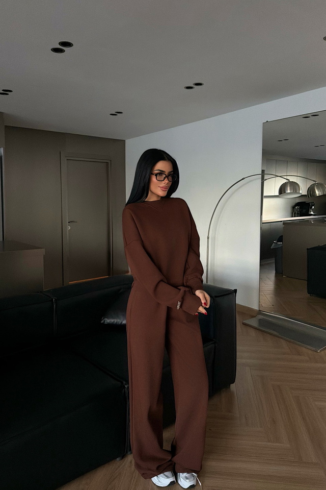 Kahverengi Manifest Eşofman Takımı ATE-4167 - 2