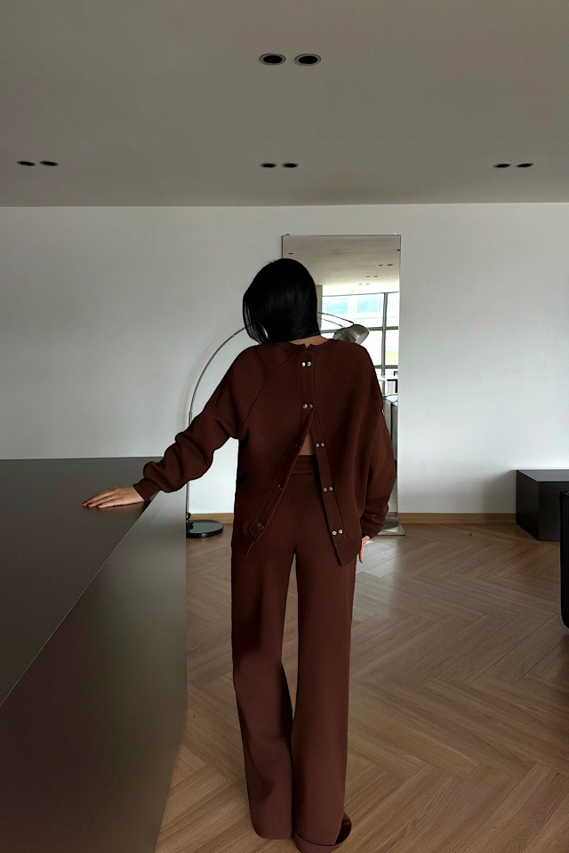 Kahverengi Revovy Eşofman Takımı ATE-4277 - 4