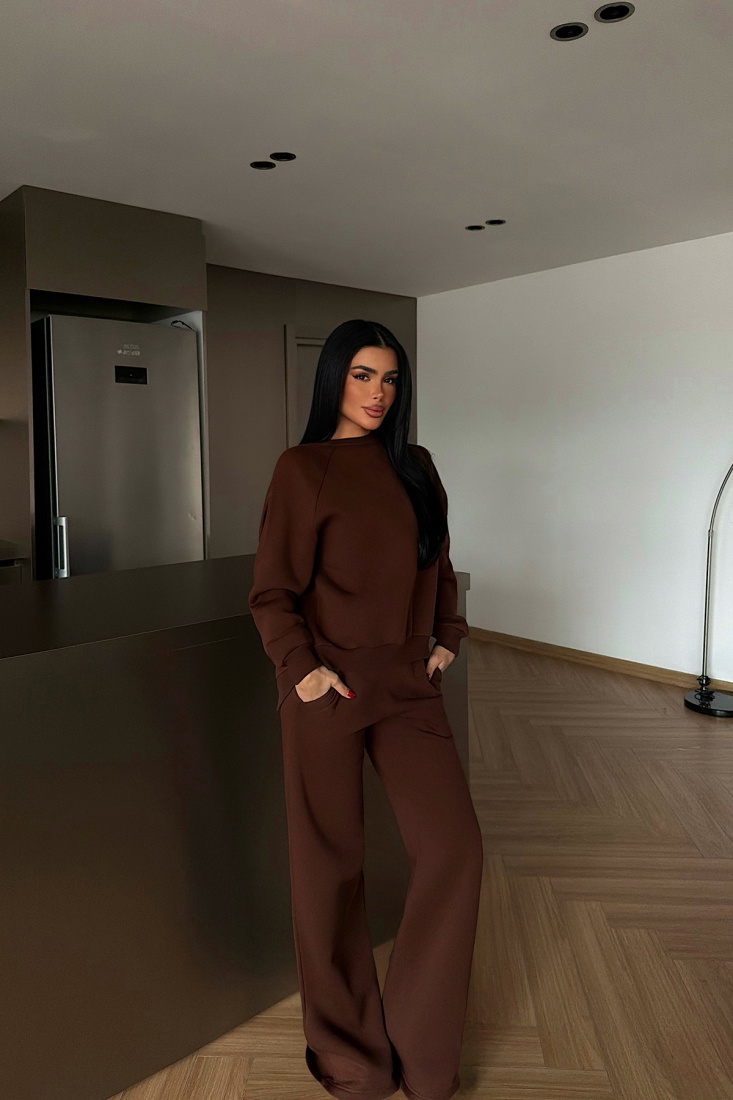 Kahverengi Revovy Eşofman Takımı ATE-4277 - EYYO