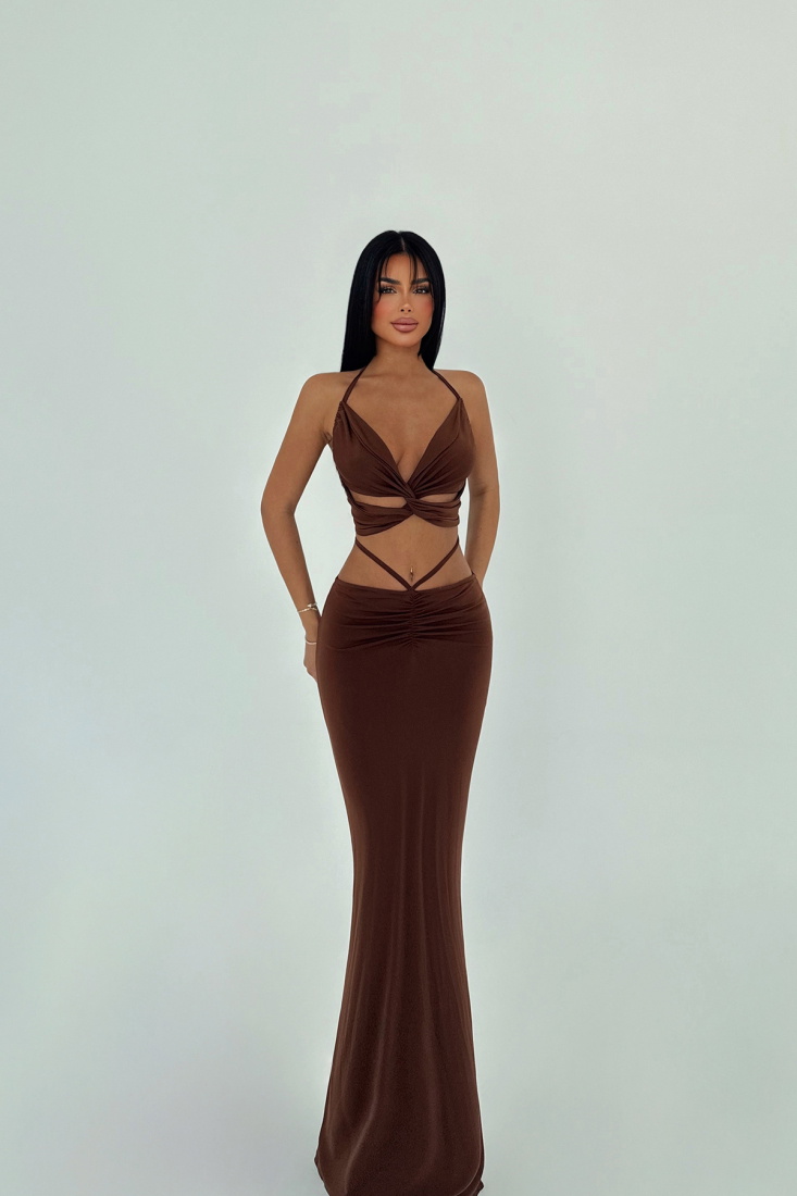 Kahverengi Bianqa Takım ATE-1514 - EYYO