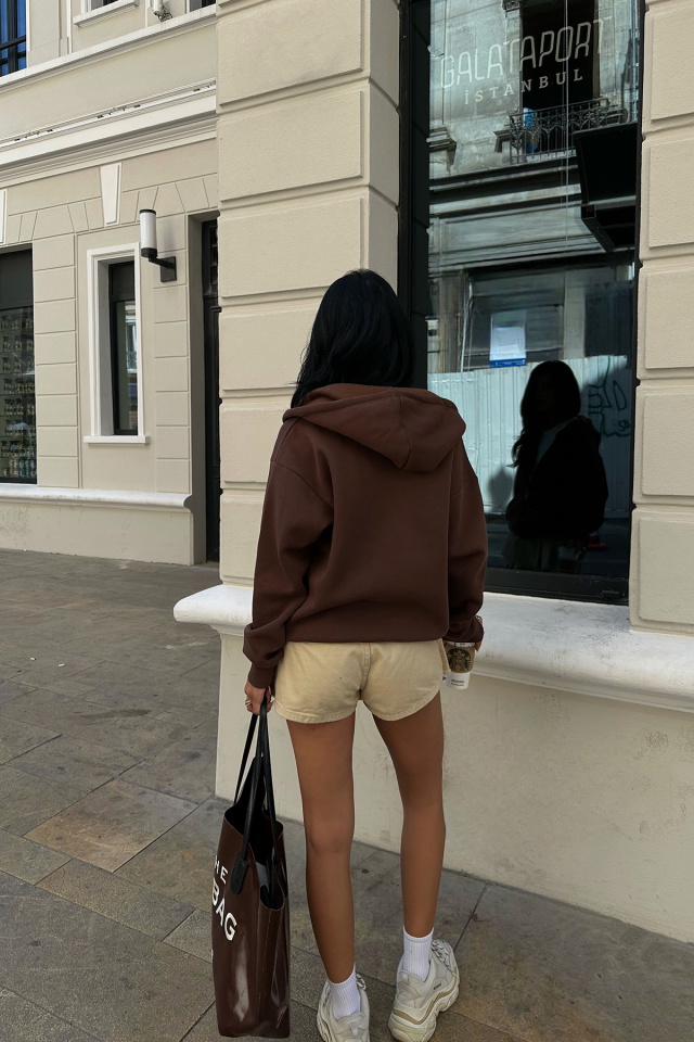 Kahverengi Fermuar Detay Sweat ATE8616 - 5