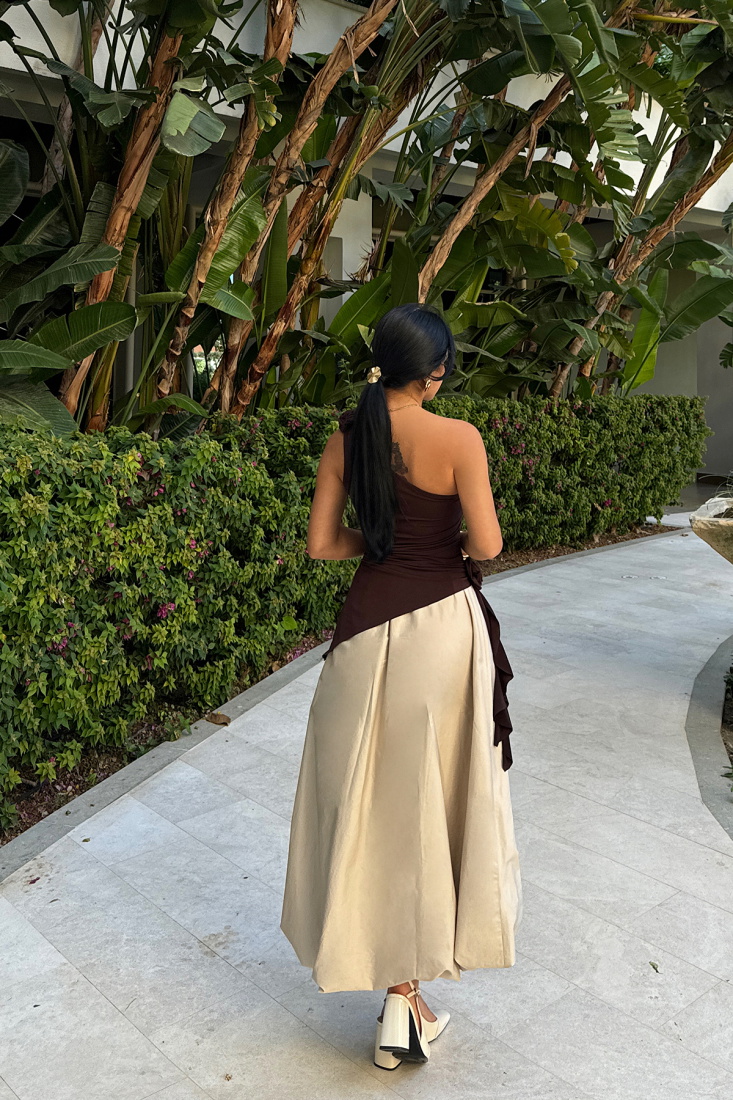 Kahverengi Rose Bluz ATE-1090 - EYYO