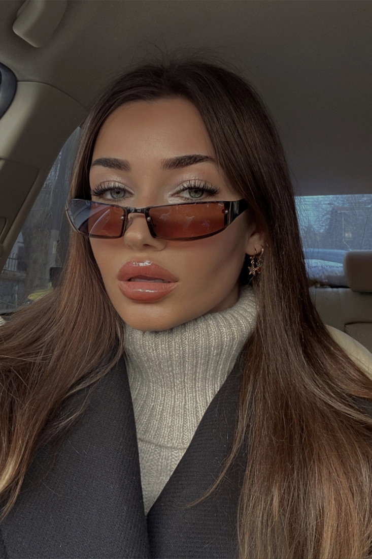 Kahverengi İnce Çerçeveli Gözlük ATE3327 - EYYO