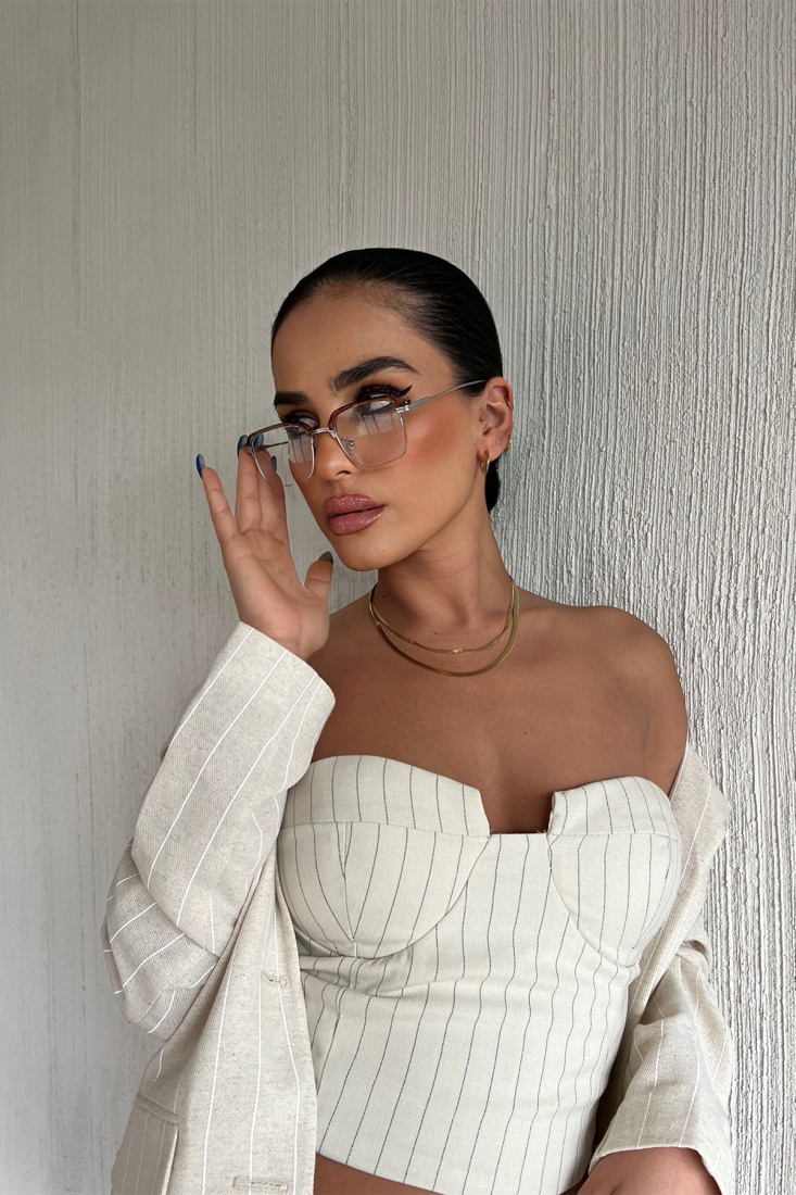 Kahverengi İnce Çerçeveli Gözlük ATE6721 - EYYO