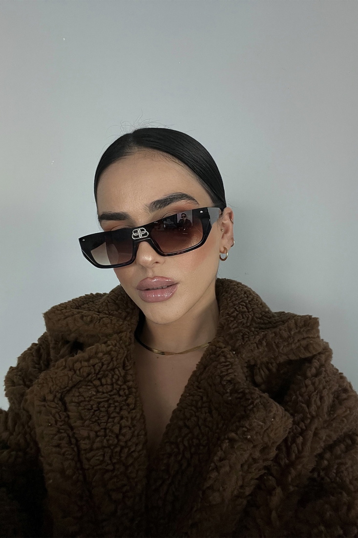 Kahverengi Kalın Çerçeveli Leopar Gözlük ATE3328 - EYYO