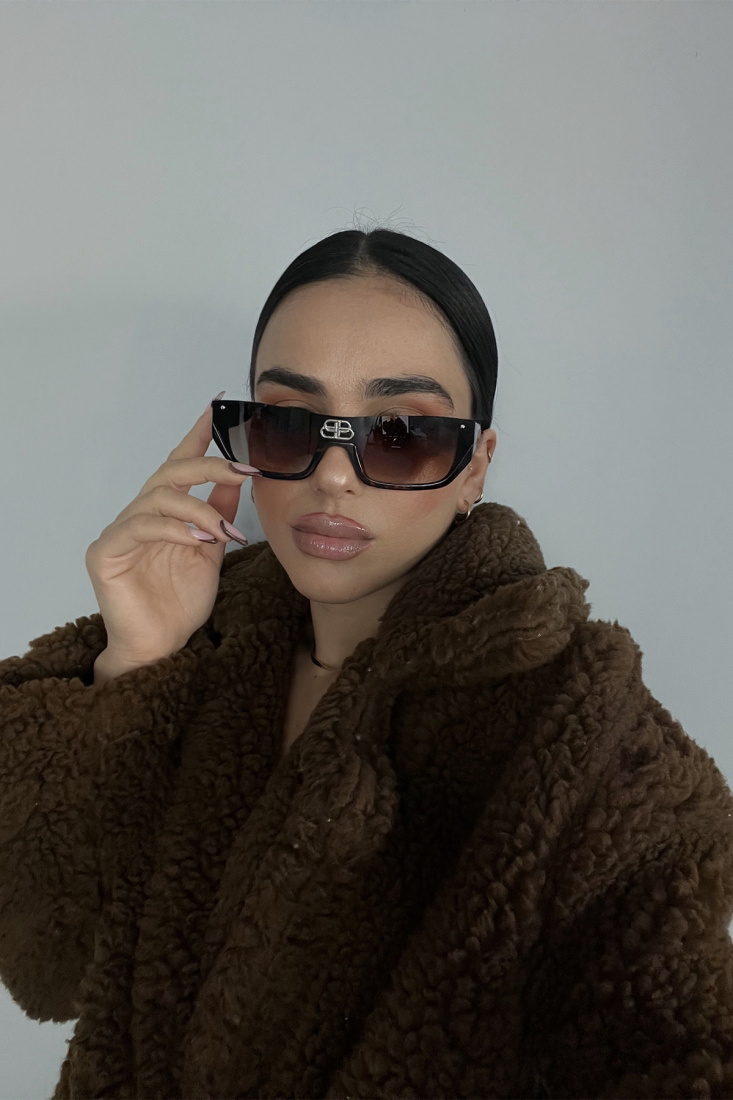 Kahverengi Kalın Çerçeveli Leopar Gözlük ATE3328 - EYYO