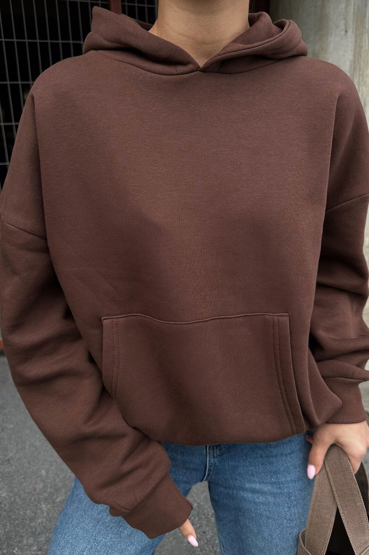 Kahverengi Kanguru Cepli Sweat ATE-0282 - EYYO