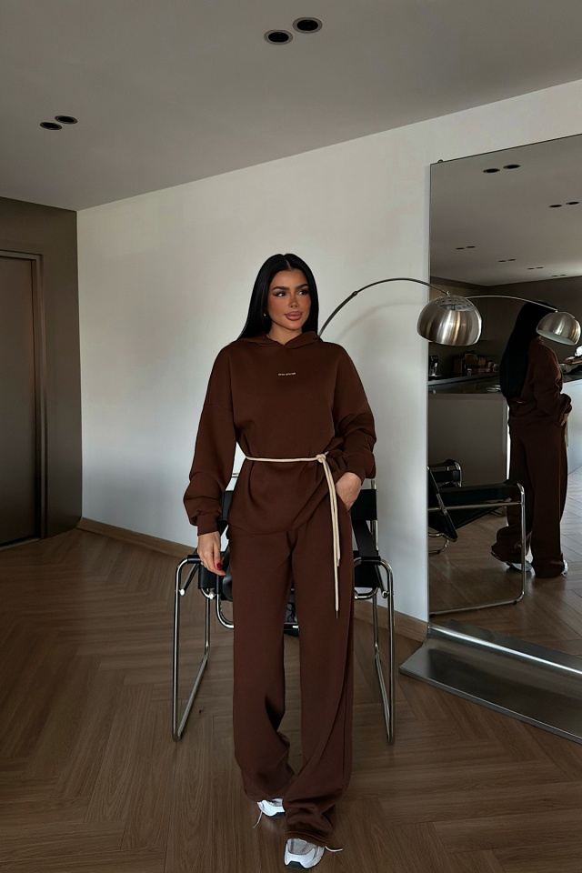 Kahverengi Cicely eşofman takımı ATE-4301 - 1