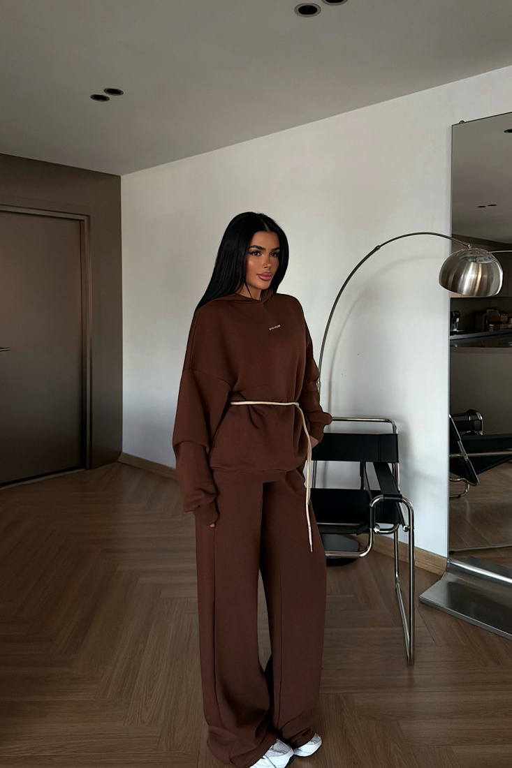 Kahverengi Cicely eşofman takımı ATE-4301 - EYYO