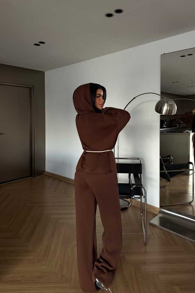 Kahverengi Cicely eşofman takımı ATE-4301 - 4