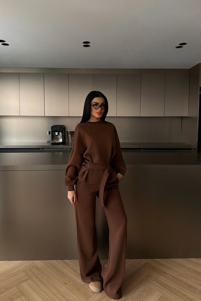 Kahverengi Luzzy Eşofman Takımı ATE-4108 - 3