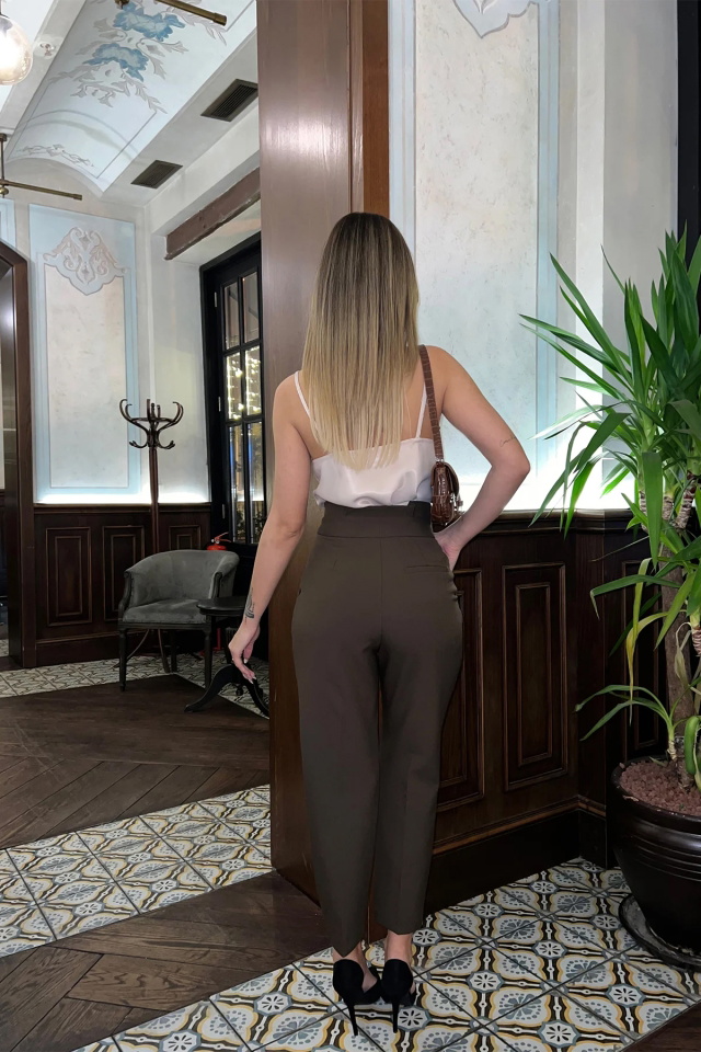 Kahverengi Kemerli Pantolon ATE4114 - 4