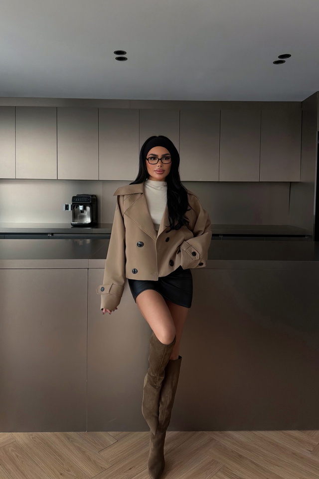 Kahverengi Klarris Trençkot ATE-4200 