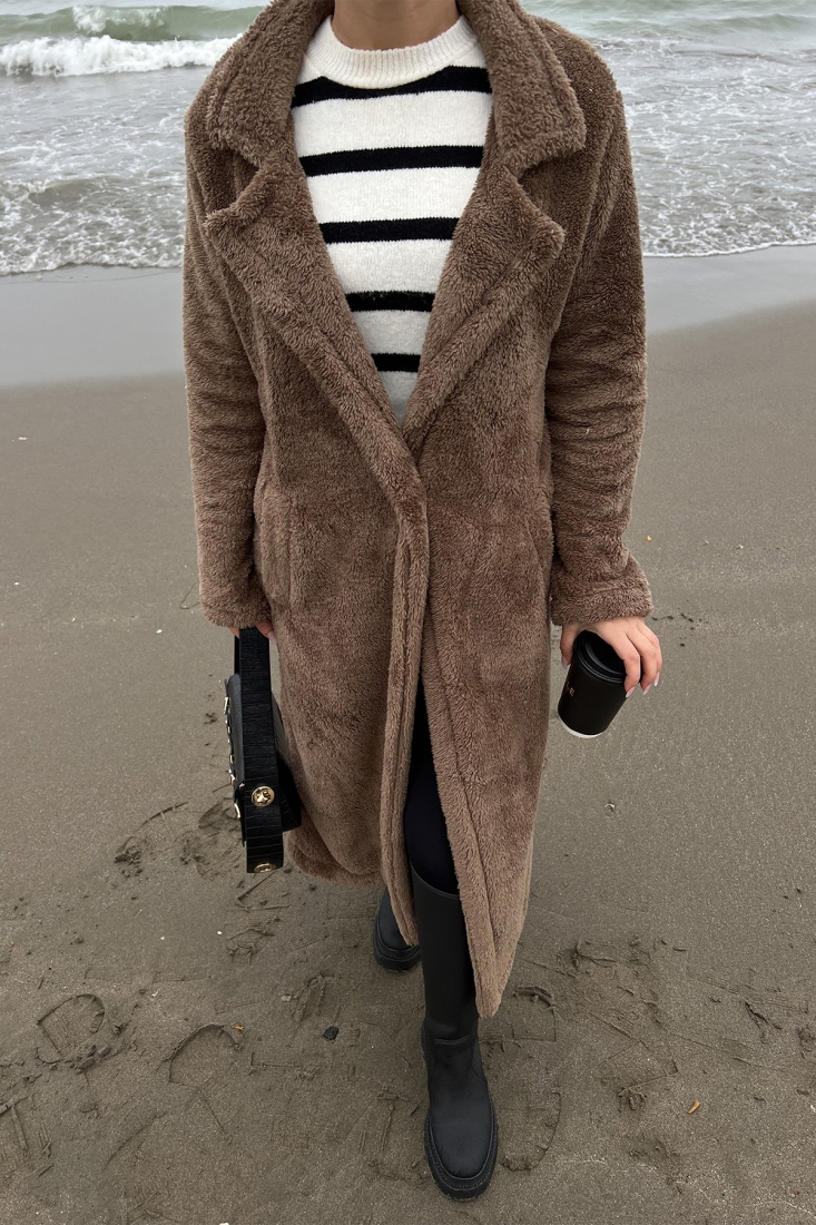 Kahverengi Kruvaze Yaka Kaban ATE3061 - EYYO