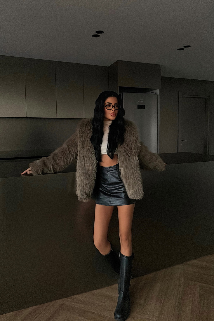 Kahverengi Rufina Kürk ATE-4164 - EYYO