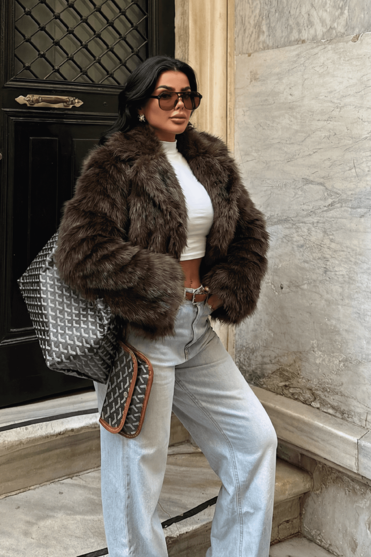 Kahverengi Rufina Kürk ATE-4606 - EYYO