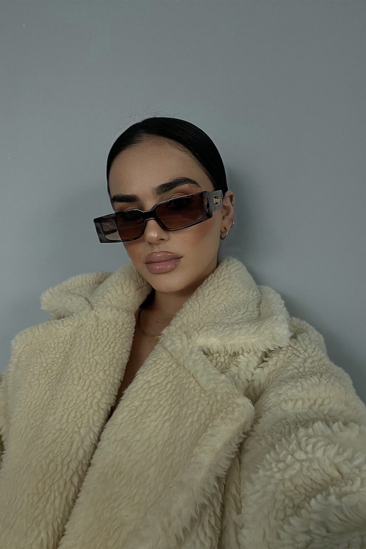 Kahverengi Leopar Kalın Çerçeveli Gözlük ATE3315 - EYYO