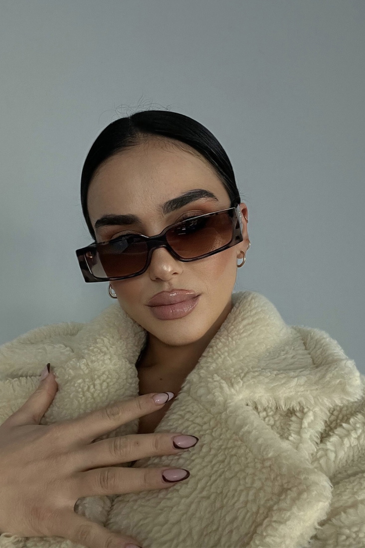 Kahverengi Leopar Kalın Çerçeveli Gözlük ATE3315 - EYYO