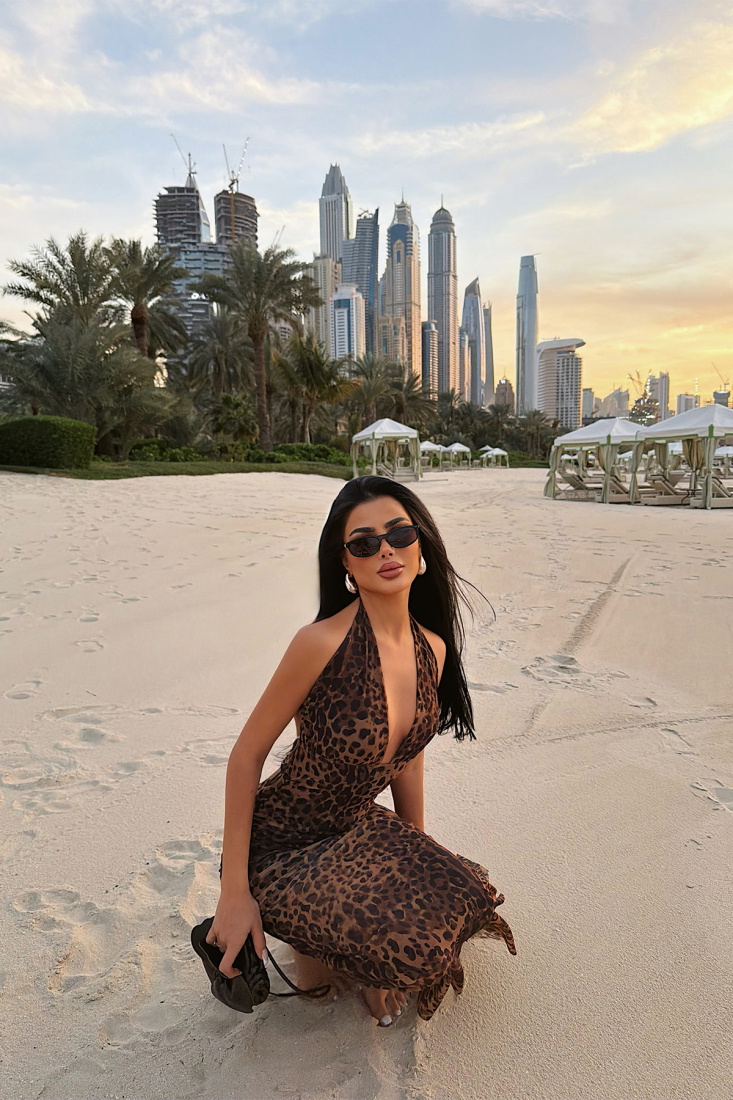 Leopar Vayne Tül Elbise ATE-4751 - EYYO