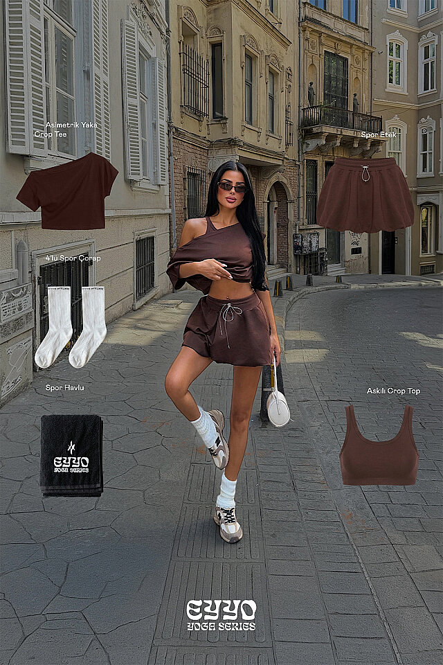 Kahverengi Elmira 5'li Yoga Set