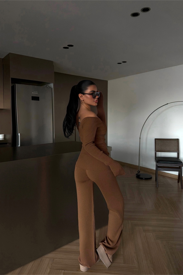 Kahverengi Bowie Triko Takım ATE-4272 - 4