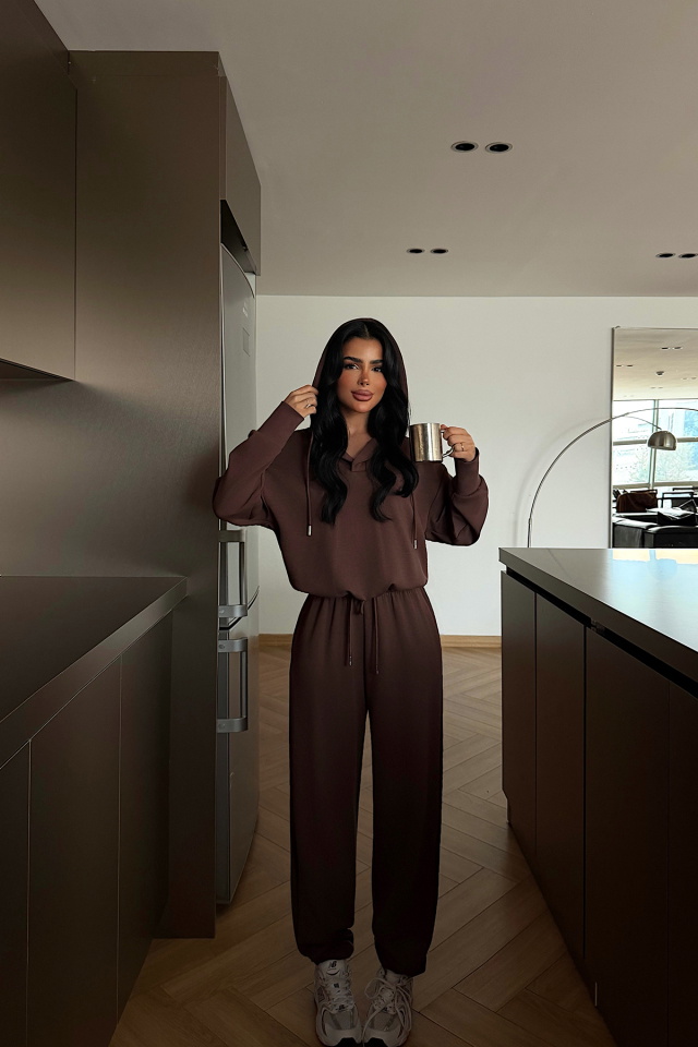 Kahverengi Aislin Eşofman Takımı ATE-2262 