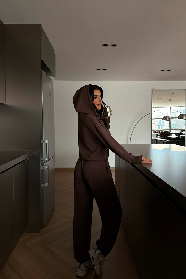 Kahverengi Aislin Eşofman Takımı ATE-2262 - 4