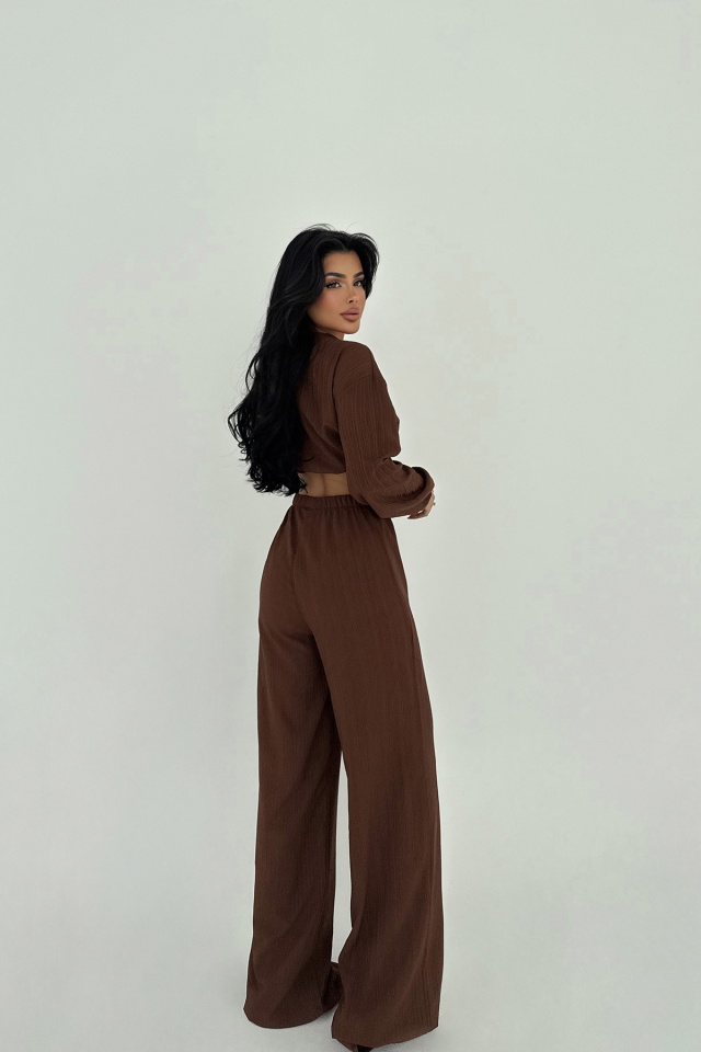 Kahverengi Adelina Bağlamalı Takım ATE-2789 - 3