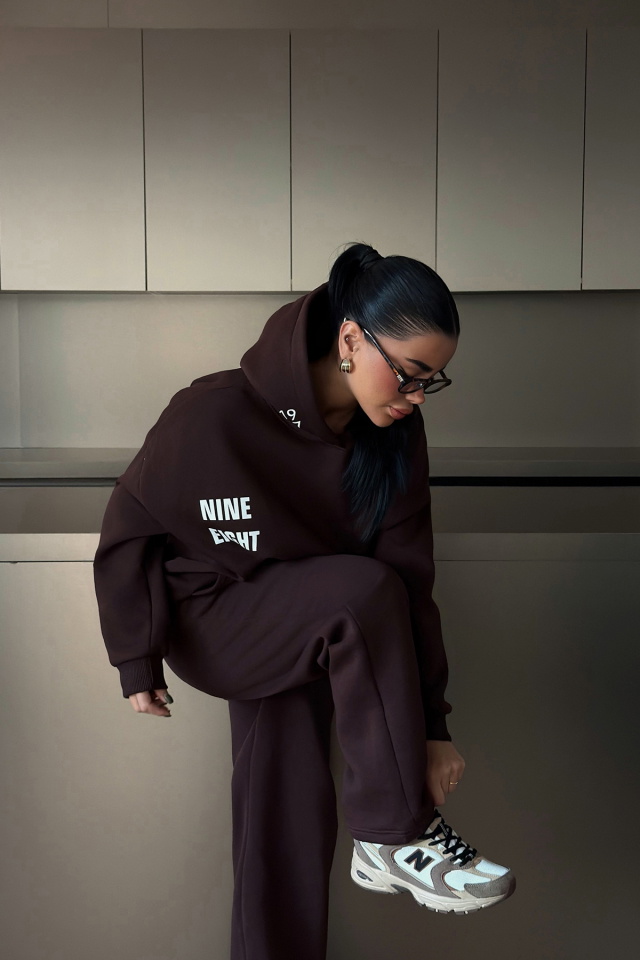 Kahverengi Darcey Eşofman Takım ATE-3714 - 4