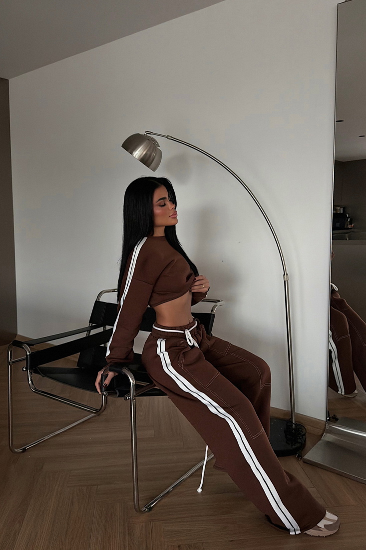 Kahverengi Rinaldi Eşofman Takım ATE-3747 - EYYO