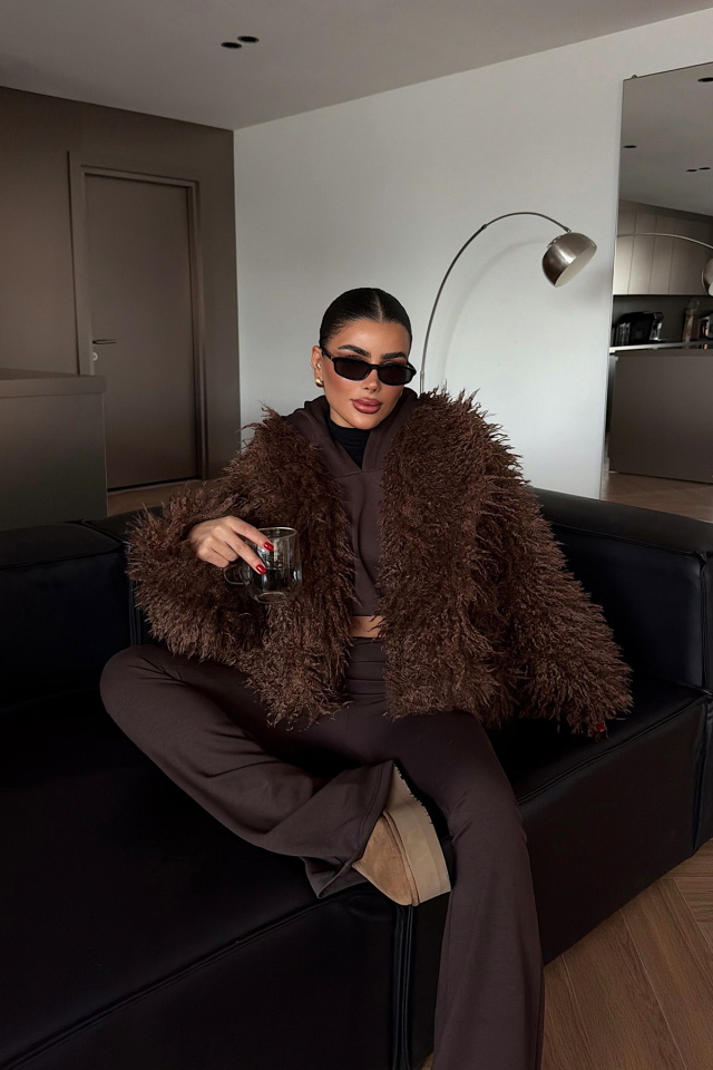 Kahverengi Mayfair kürk ATE-4318 